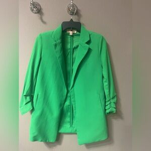 Philosophy - Green Ruched Sleeve Blazer